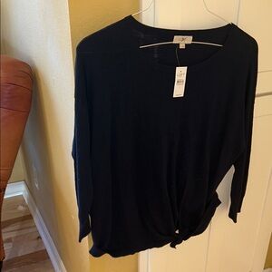 LOFT Midnight Navy Crew Neck Sweater